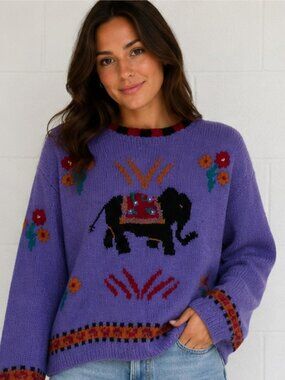 Handmade knit sweater heirlooms medium